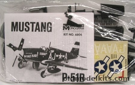 Monogram 1/48 Mustang P-51B Mustang Bagged, 6806 plastic model kit